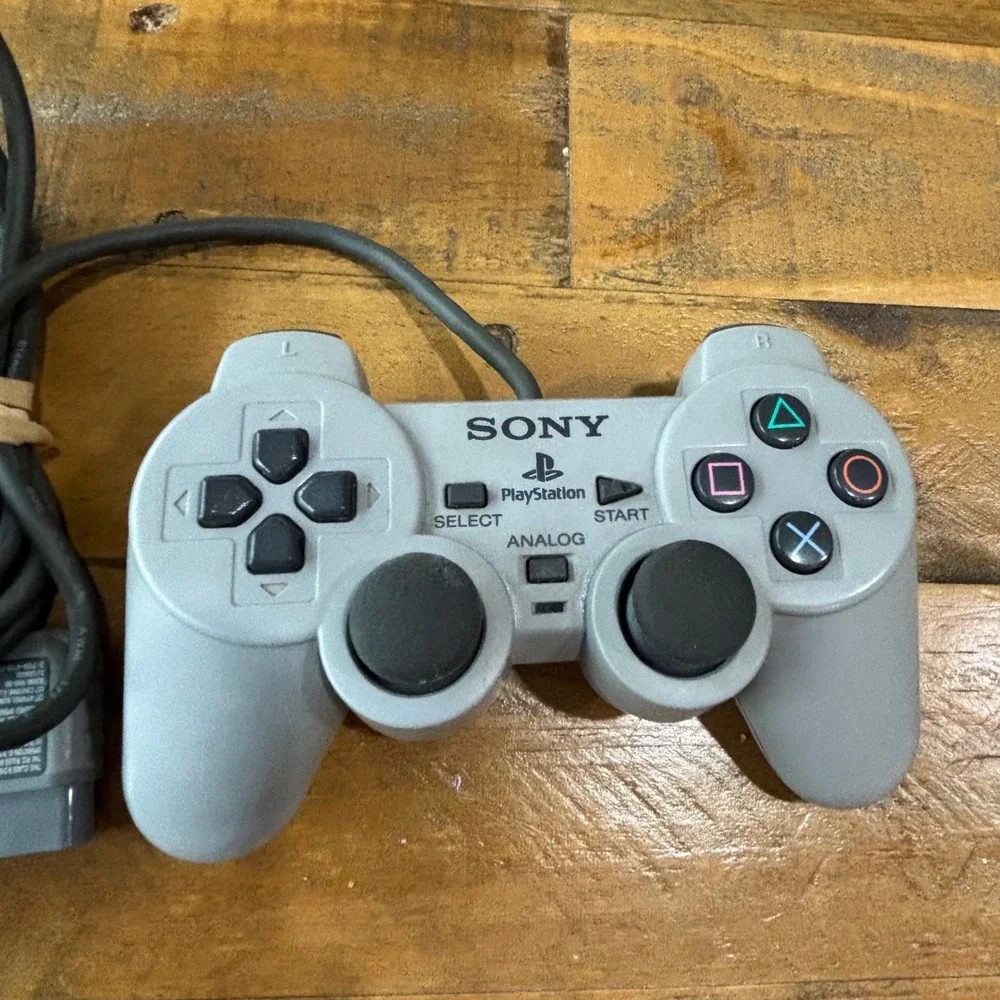Sony PlayStation DualShock Analog Controller Gray SCPH-1200 PS1 Wired Not Tested